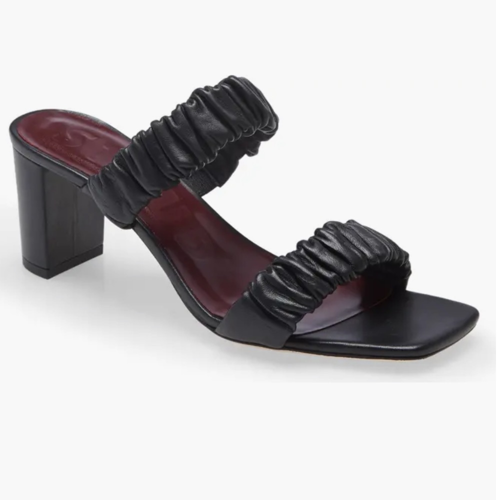 STAUD Frankie Ruched Slide Sandal